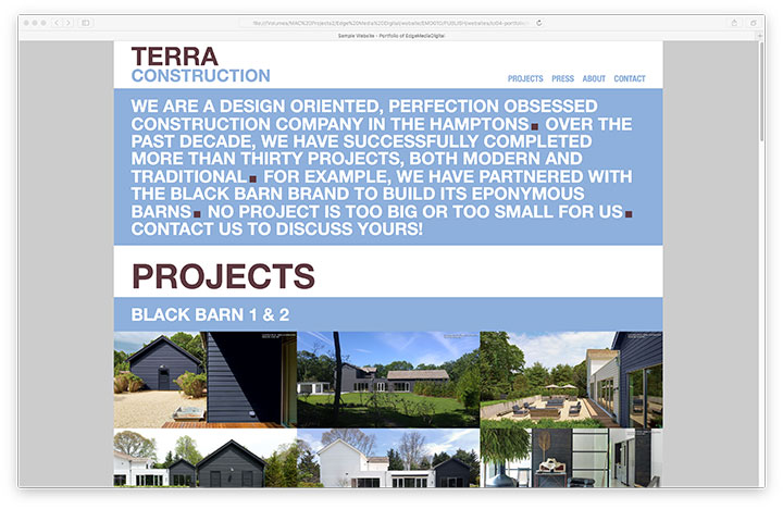 Website - Terra Construction