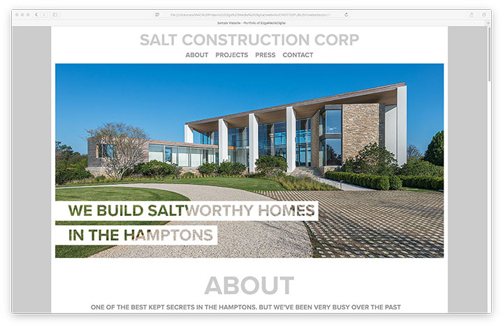 Website - Salt Construction